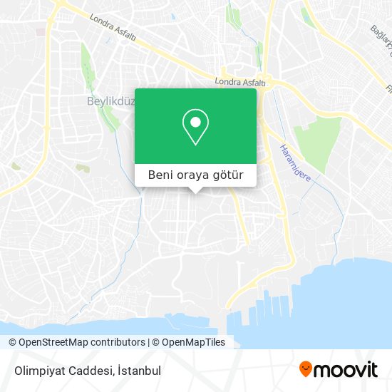 Olimpiyat Caddesi harita