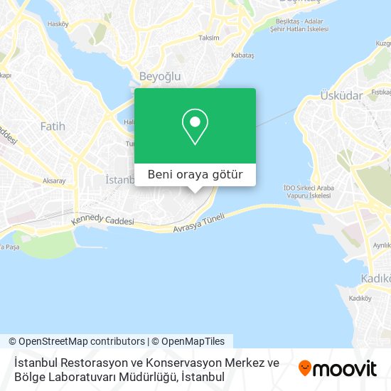 İstanbul Restorasyon ve Konservasyon Merkez ve Bölge Laboratuvarı Müdürlüğü harita