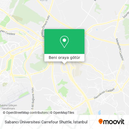 Sabancı Üniversitesi Carrefour Shuttle harita