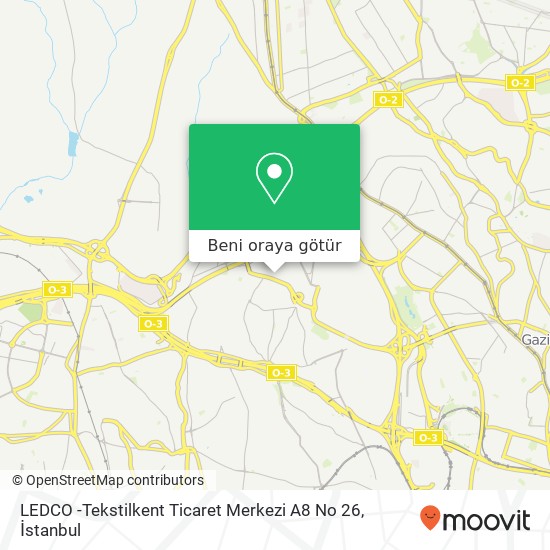 LEDCO -Tekstilkent Ticaret Merkezi A8 No 26 harita