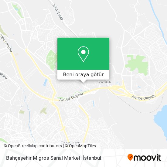 Bahçeşehir Migros Sanal Market harita