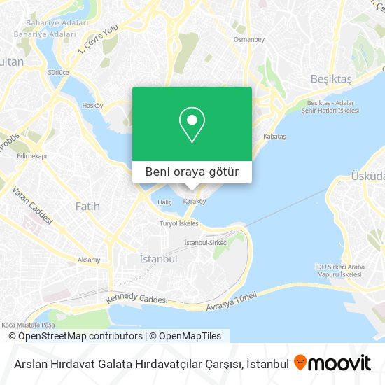 Arslan Hırdavat Galata Hırdavatçılar Çarşısı harita