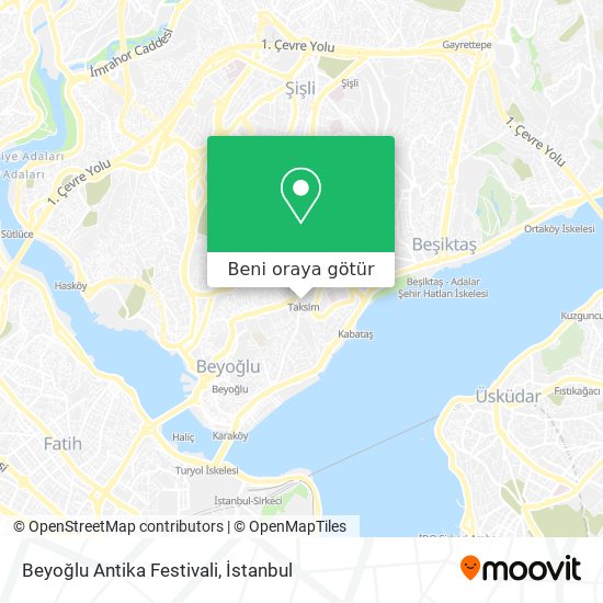 Beyoğlu Antika Festivali harita