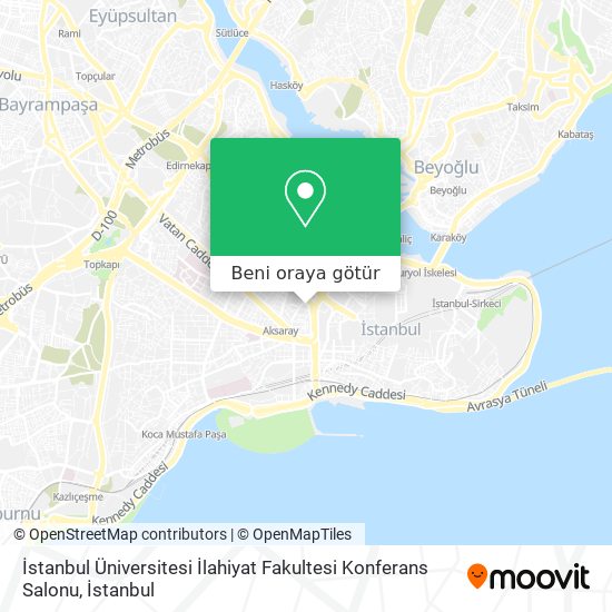 İstanbul Üniversitesi İlahiyat Fakultesi Konferans Salonu harita