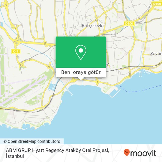 ABM GRUP Hyatt Regency Ataköy Otel Projesi harita