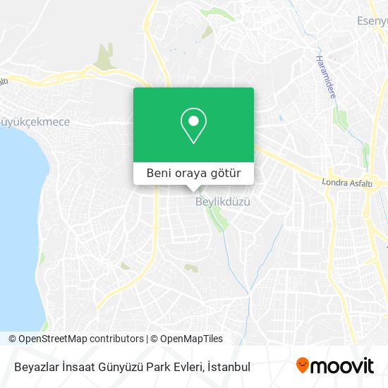 Beyazlar İnsaat Günyüzü Park Evleri harita
