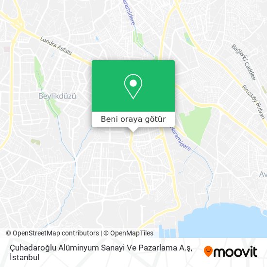 Çuhadaroğlu Alüminyum Sanayi Ve Pazarlama A.ş harita