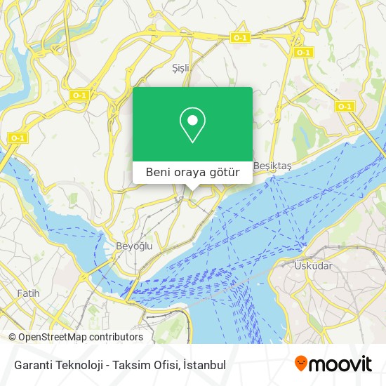 Garanti Teknoloji - Taksim Ofisi harita