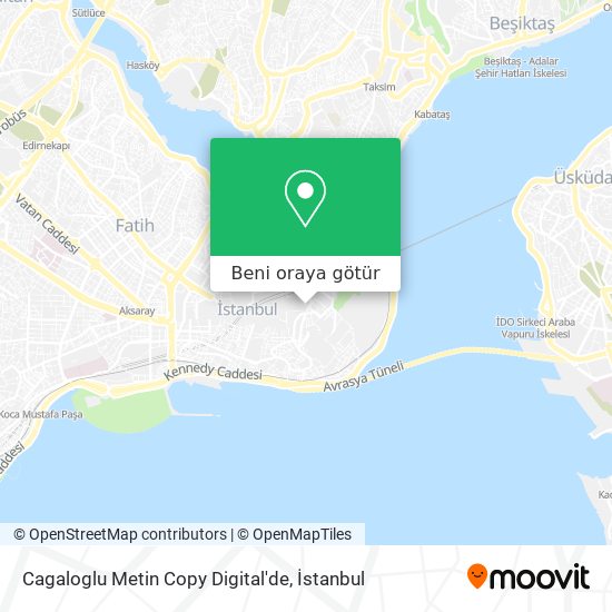 Cagaloglu Metin Copy Digital'de harita