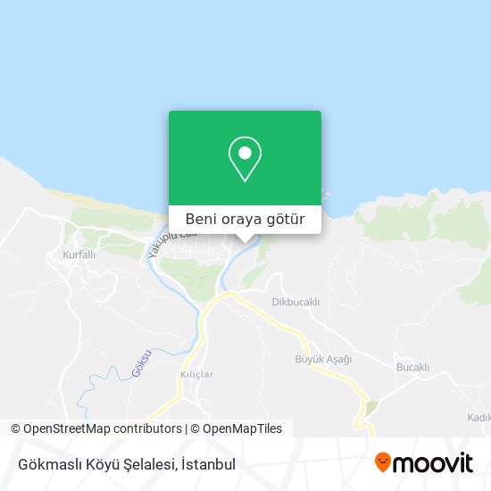 Gökmaslı Köyü Şelalesi harita