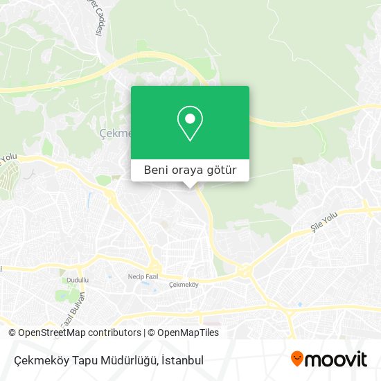 Çekmeköy Tapu Müdürlüğü harita
