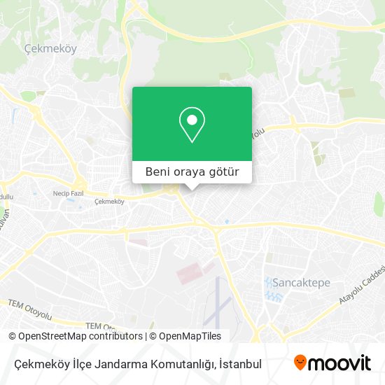 Çekmeköy İlçe Jandarma Komutanlığı harita