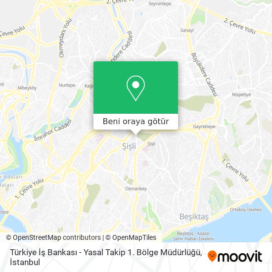Türkiye İş Bankası - Yasal Takip 1. Bölge Müdürlüğü harita