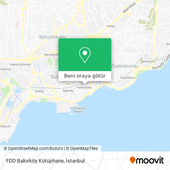 FDD Bakırköy Kütüphane harita