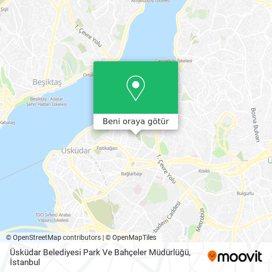 Üsküdar Belediyesi Park Ve Bahçeler Müdürlüğü harita