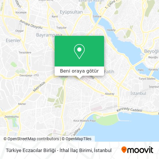 Türkiye Eczacılar Birliği - İthal İlaç Birimi harita