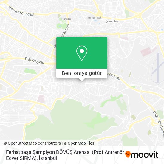 Ferhatpaşa Şampiyon DÖVÜŞ Arenası (Prof.Antrenör Ecvet SIRMA) harita