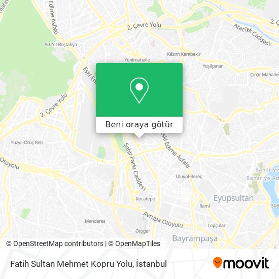 Fatih Sultan Mehmet Kopru Yolu harita