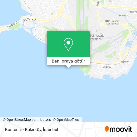 Bostancı - Bakırköy harita
