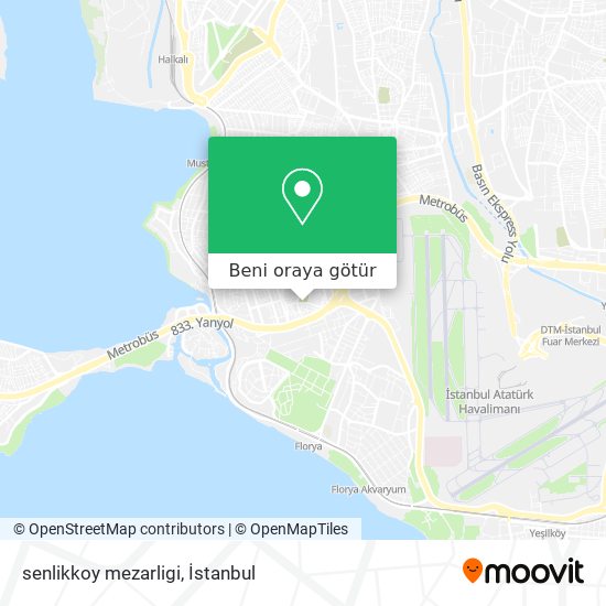 senlikkoy mezarligi harita