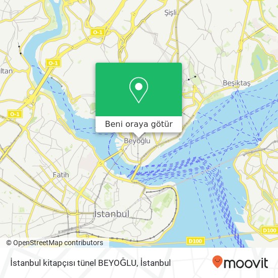 İstanbul kitapçısı tünel BEYOĞLU harita