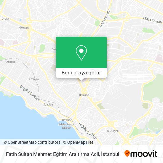 Fatih Sultan Mehmet Eğitim Araltırma Acil harita
