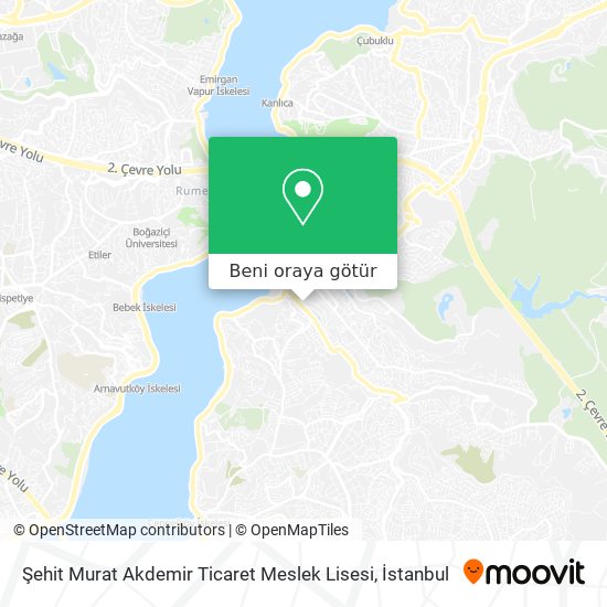 Şehit Murat Akdemir Ticaret Meslek Lisesi harita
