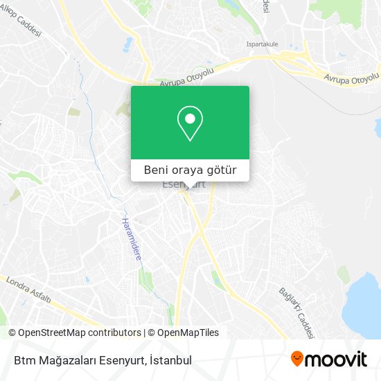 Btm Mağazaları Esenyurt harita