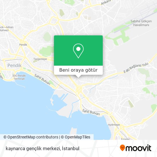 kaynarca gençlik merkezi harita