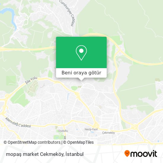 mopaş market Cekmeköy harita