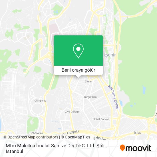 Mtm Maki̇na İmalat San. ve Diş Ti̇C. Ltd. Şti̇. harita