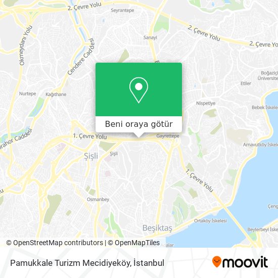 Pamukkale Turizm Mecidiyeköy harita
