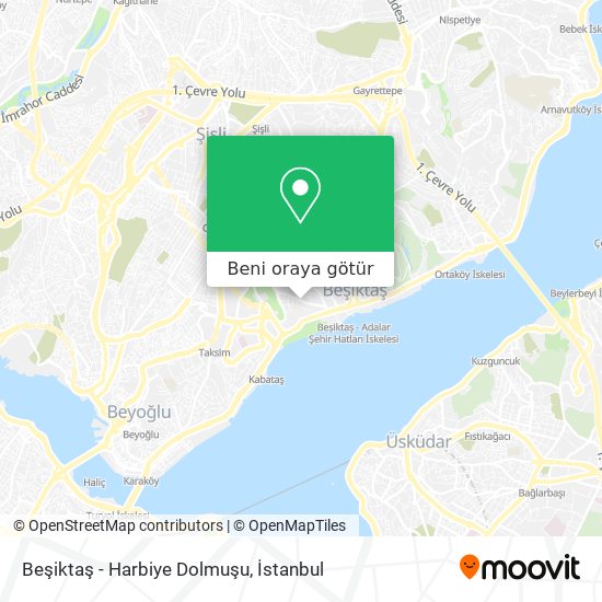 Beşiktaş - Harbiye Dolmuşu harita