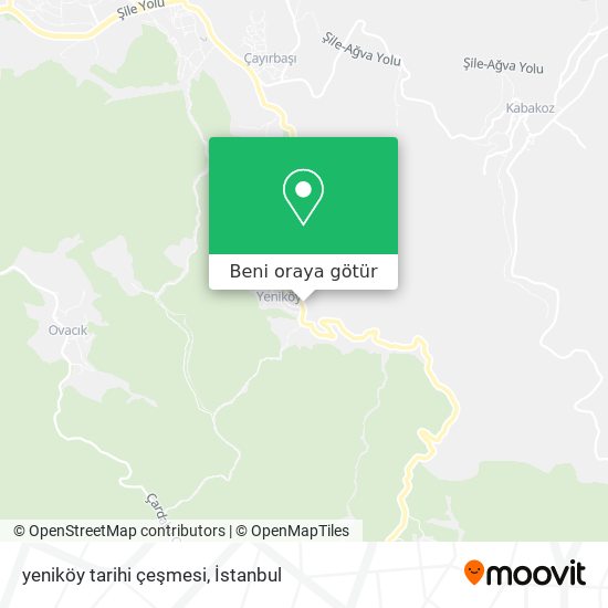yeniköy tarihi çeşmesi harita