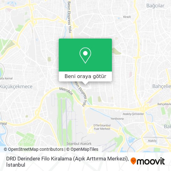 DRD Derindere Filo Kiralama (Açık Arttırma Merkezi) harita