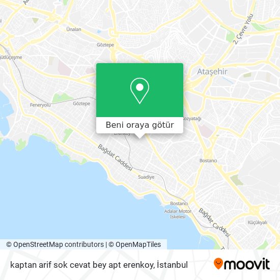 kaptan arif sok cevat bey apt erenkoy harita