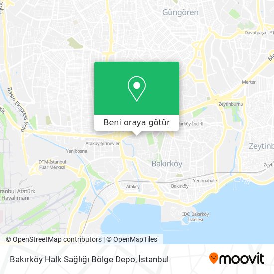 Bakırköy Halk Sağlığı Bölge Depo harita