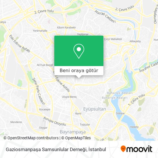 Gaziosmanpaşa Samsunlular Derneği harita