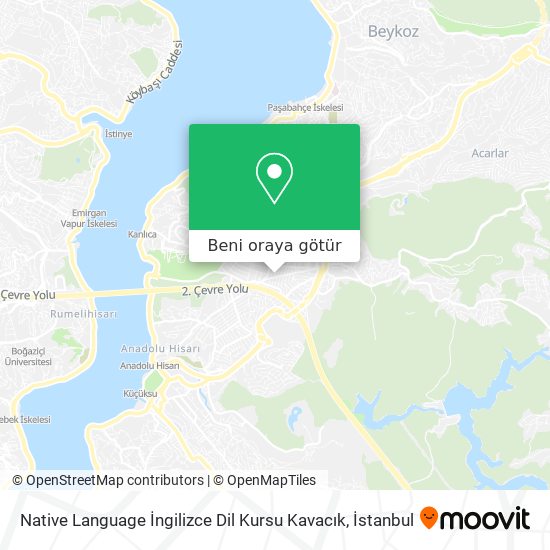 Native Language İngilizce Dil Kursu Kavacık harita