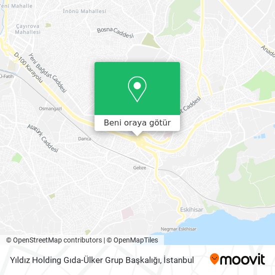 Yıldız Holding Gıda-Ülker  Grup Başkalığı harita