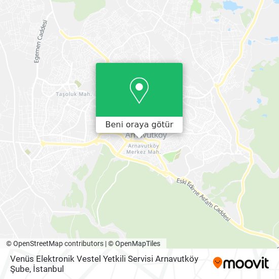 Venüs Elektronik Vestel Yetkili Servisi Arnavutköy Şube harita