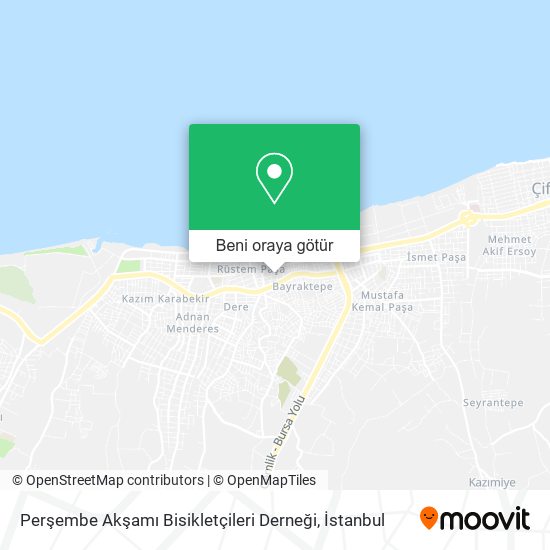 Perşembe Akşamı Bisikletçileri Derneği harita