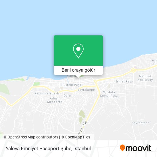 Yalova Emniyet Pasaport Şube harita