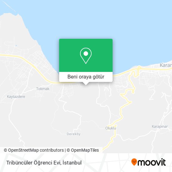 Tribüncüler Öğrenci Evi harita
