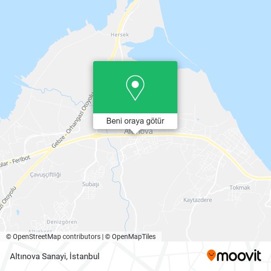 Altınova Sanayi harita