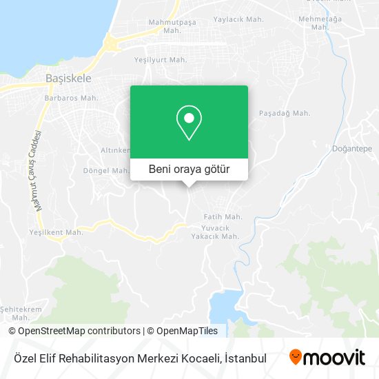 Özel Elif Rehabilitasyon Merkezi Kocaeli harita