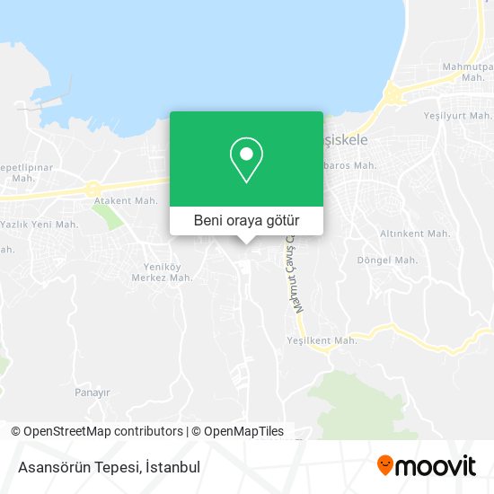 Asansörün Tepesi harita