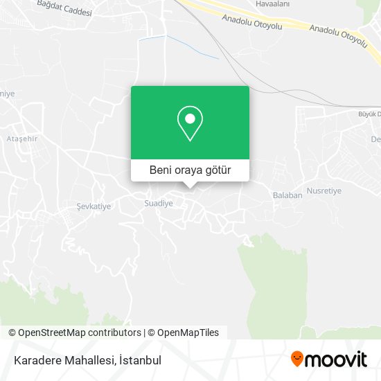 Karadere Mahallesi harita