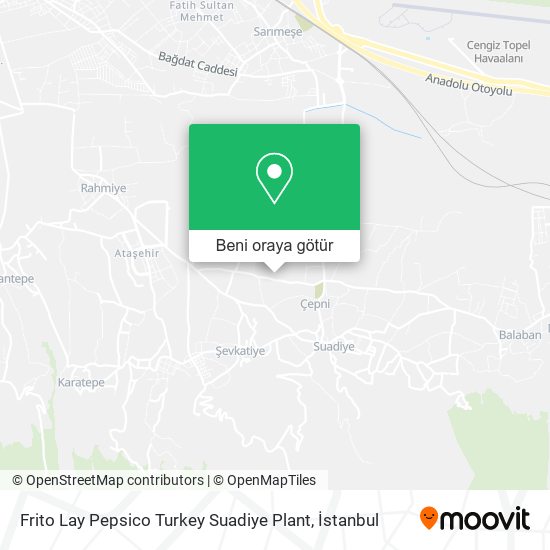 Frito Lay Pepsico Turkey Suadiye Plant harita