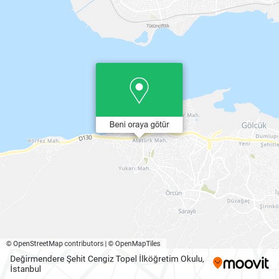 Değirmendere Şehit Cengiz Topel İlköğretim Okulu harita
